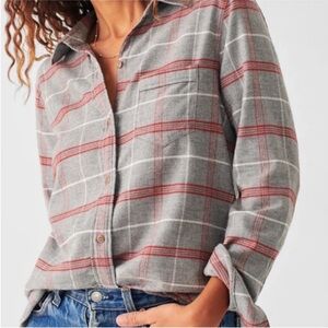 Faherty | The Classic Flannel | Juliet Plaid | 100% Cotton | Women’s Size Large